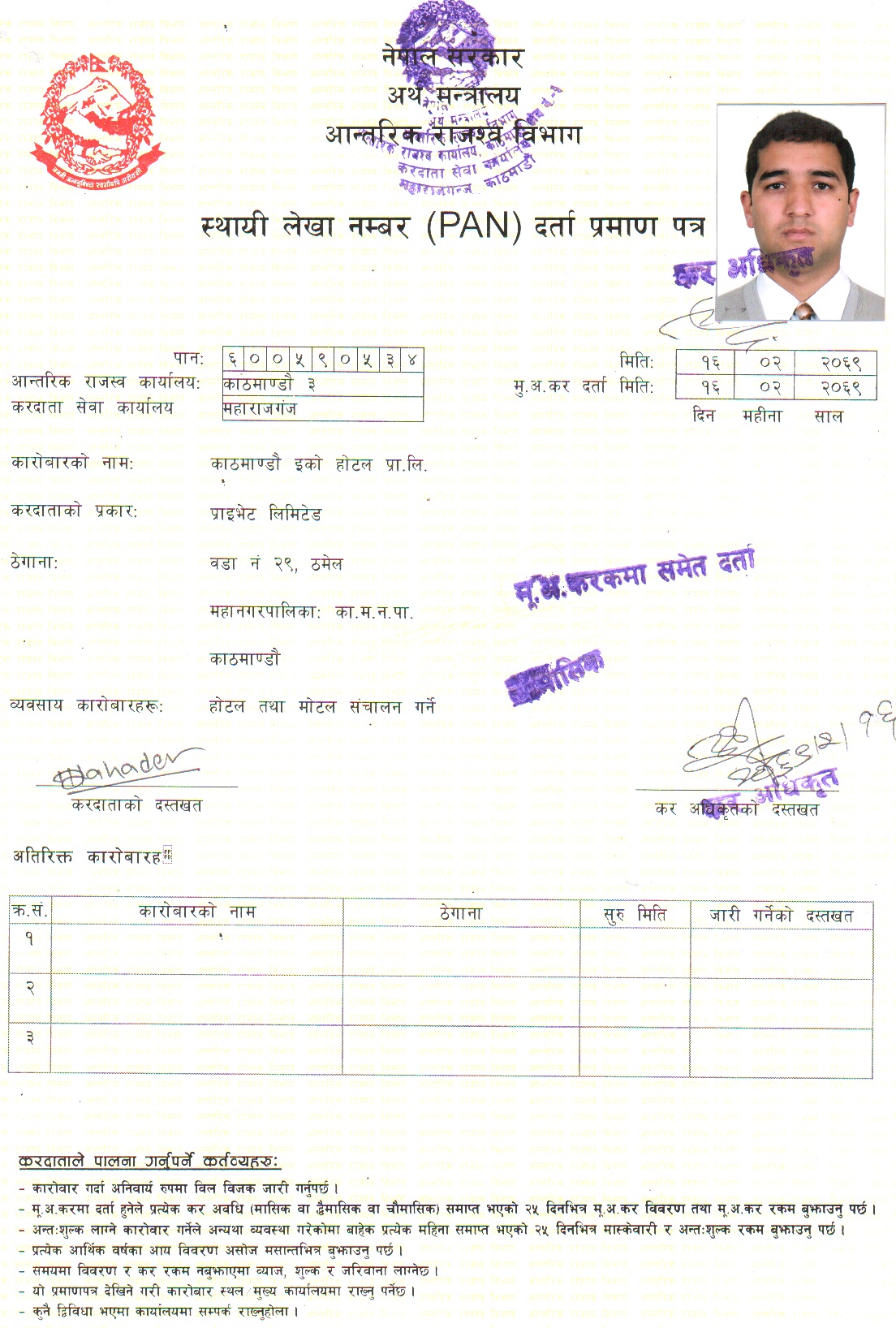 kathmandu eco legal documents